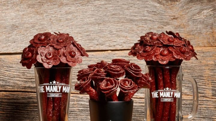 Manly Man Company Father's Day gifts in meat flowers in a meat bouquet, photo provided by Manly Company