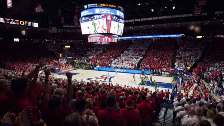 Jan 28, 2016; Tucson, AZ, USA; A general view of McKale Center during the second half of the game between the Arizona Wildcats and the Oregon Ducks. The Ducks won 83-75. Mandatory Credit: Casey Sapio-USA TODAY Sports