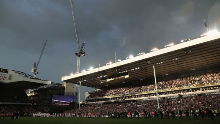 LONDON, ENGLAND - MAY 14: General view inside the stadium during the closing ceremony after the Premier League match between Tottenham Hotspur and Manchester United at White Hart Lane on May 14, 2017 in London, England. Tottenham Hotspur are playing their last ever home match at White Hart Lane after their 112 year stay at the stadium. Spurs will play at Wembley Stadium next season with a move to a newly built stadium for the 2018-19 campaign. (Photo by Richard Heathcote/Getty Images)