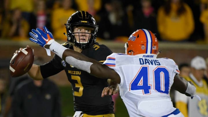 COLUMBIA , MO - OCTOBER 10: Quarterback Drew Lock