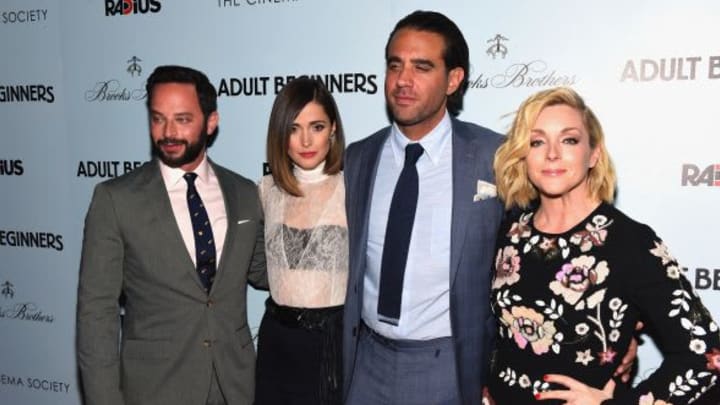 NEW YORK, NY – APRIL 21: (L-R) Nick Kroll, Rose Byrne, Bobby Cannavale and Jane Krakowski attend the New York premiere of ‘Adult Beginners’ hosted by RADiUS with The Cinema Society