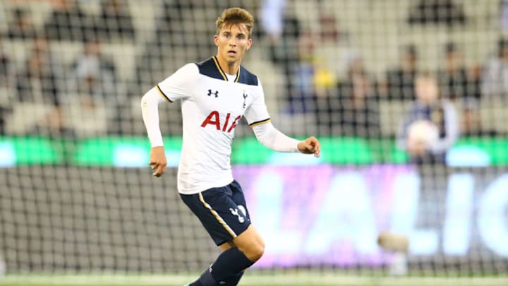 MELBOURNE, AUSTRALIA - JULY 29: Tom Carroll of Tottenham Hotspur controls the ball during 2016 International Champions Cup Australia match between Tottenham Hotspur and Atletico de Madrid at the Melbourne Cricket Ground on July 29, 2016 in Melbourne, Australia. (Photo by Scott Barbour/Getty Images)
