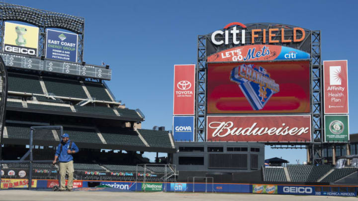 NEW YORK, NY - OCTOBER 23: A general view of the field during a voluntary workout at Citifield ahead of the World Series on October 23, 2015 in the Queens borough of New York City. (Photo by Benjamin Solomon/Getty Images)