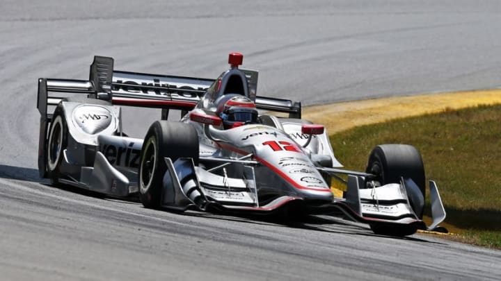 Jul 31, 2016; Lexington, OH, USA; Indy Car Series driver Will Power (12) during the Honda Indy 200 at Mid-Ohio Sports Car Course. Mandatory Credit: Aaron Doster-USA TODAY Sports