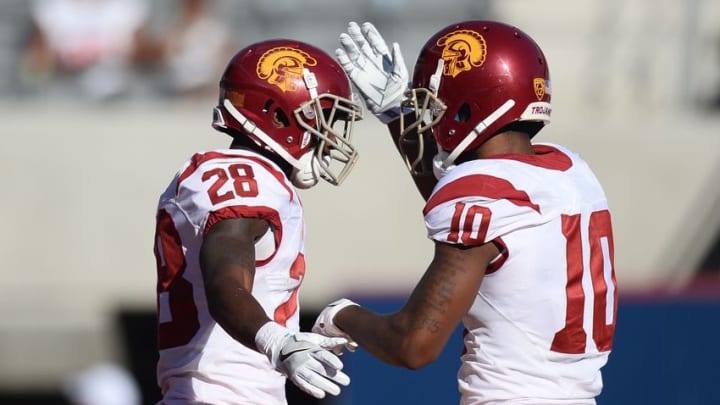 Oct 15, 2016; Tucson, AZ, USA; USC Trojans running back Aca