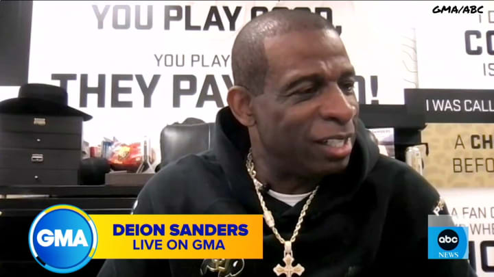 Deion Sanders shows off amputated foot on Good Morning America 