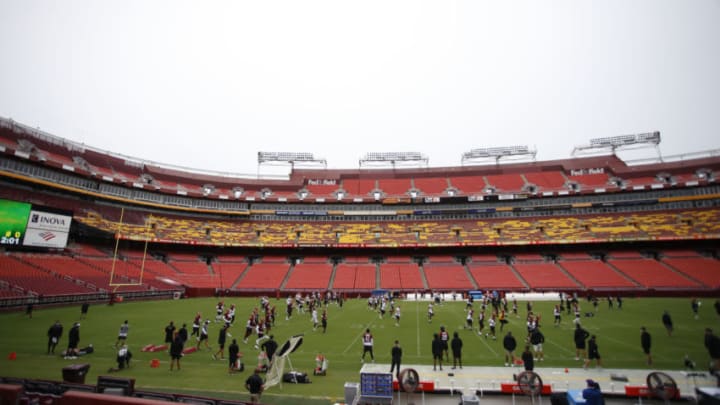 Aug 31, 2020; Washington, DC, United States; A view of a Washington Football Team practice at Fedex Field. Mandatory Credit: Geoff Burke-USA TODAY Sports