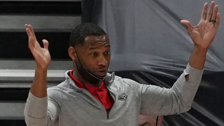 Aug 13, 2021; Las Vegas, Nevada, USA; New Orleans Pelicans Summer League head coach Willie Green is Credit: Stephen R. Sylvanie-USA TODAY Sports