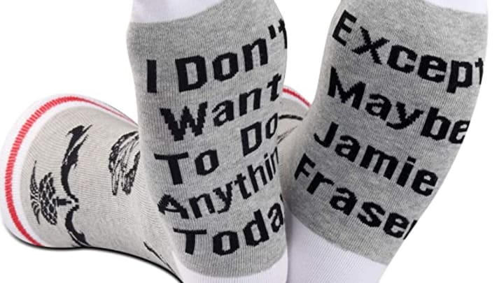 Discover 2Pairs' 'Outlander'-themed novelty socks on Amazon.
