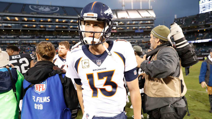 OAKLAND, CA - NOVEMBER 26: Quarterback Trevor Siemian