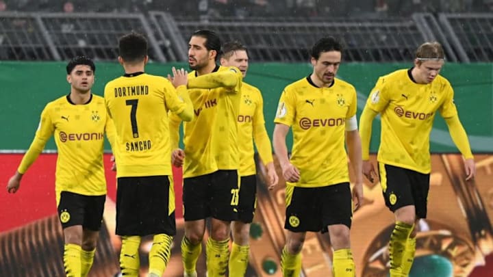 Borussia Dortmund will face Freiburg on Saturday (Photo by INA FASSBENDER/POOL/AFP via Getty Images)