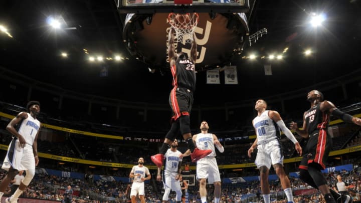 Jimmy Butler #22 of the Miami Heat dunks the ball against the Orlando Magic (Photo by Fernando Medina/NBAE via Getty Images)