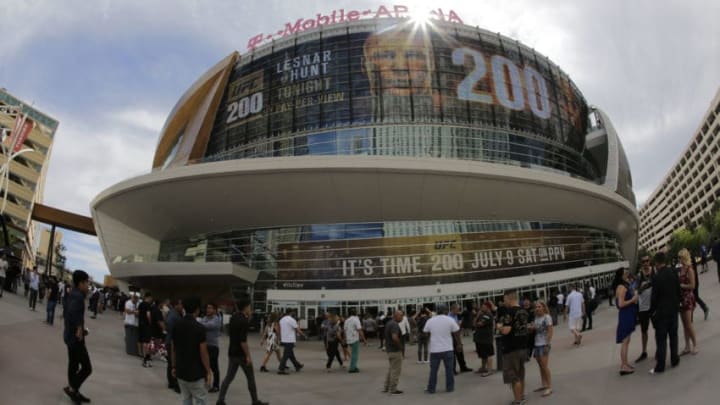 LAS VEGAS, NV - JULY 9: Fans waiting to enter the UFC 200 event at T-Mobile Arena on July 9, 2016 in Las Vegas, Nevada. (Photo by Rey Del Rio/Getty Images)