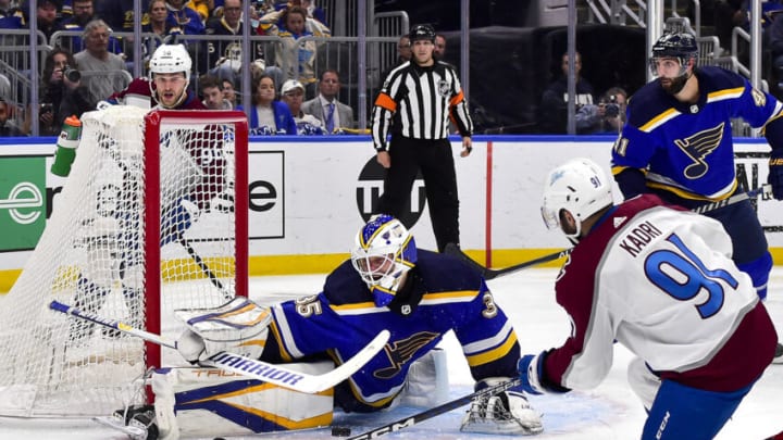 St. Louis Blues goaltender Ville Husso (35)Mandatory Credit: Jeff Curry-USA TODAY Sports