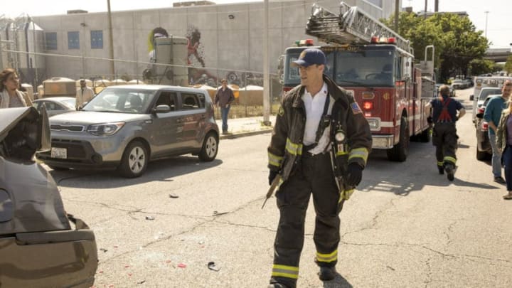 CHICAGO FIRE-- "Buckle Up" Episode 804 -- Pictured: Jesse Spencer as Matthew Casey -- (Photo by: Adrian Burrows/NBC)