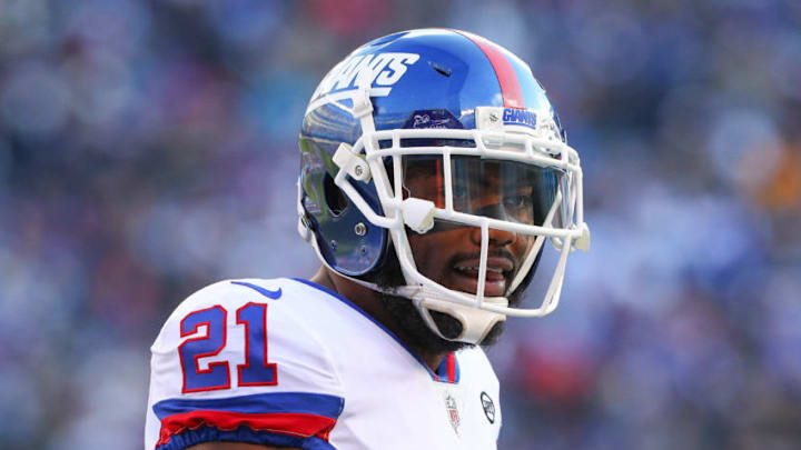 EAST RUTHERFORD, NJ - DECEMBER 10: New York Giants strong safety Landon Collins (21) during the National Football League game between the New York Giants and the Dallas Cowboys on December 10, 2017, at MetLife Stadium in East Rutherford, NJ. (Photo by Rich Graessle/Icon Sportswire via Getty Images)