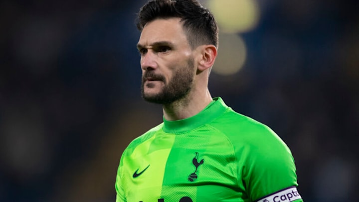 LONDON, ENGLAND - JANUARY 23: Tottenham Hotspur goalkeeper Hugo Lloris during the Premier League match between Chelsea and Tottenham Hotspur at Stamford Bridge on January 23, 2022 in London, England. (Photo by Visionhaus/Getty Images)