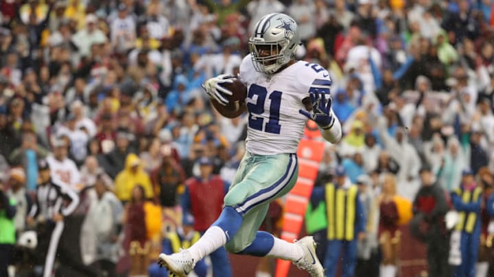 Cowboys RB Ezekiel Elliott. (Photo by Patrick Smith/Getty Images)