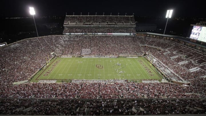 NORMAN, OK - SEPTEMBER 10 : A general view of the stadium during the game against the Louisiana Monroe Warhawks September 10, 2016 at Gaylord Family Memorial Stadium in Norman, Oklahoma. The Sooners defeated the Warhawks 59-17. (Photo by Brett Deering/Getty Images)