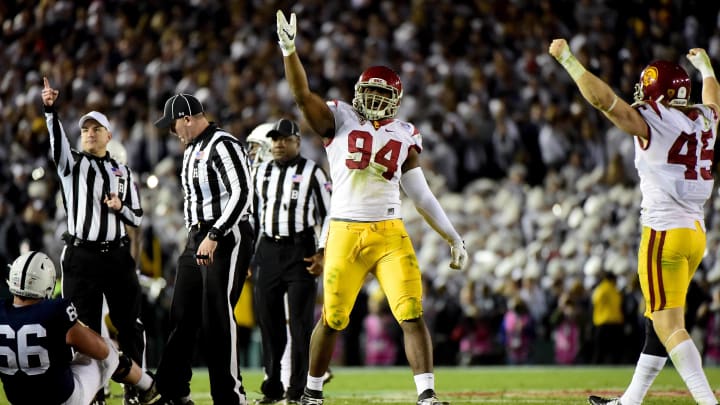 PASADENA, CA – JANUARY 02: Defensive tackle Rasheem Green (Photo by Harry How/Getty Images)