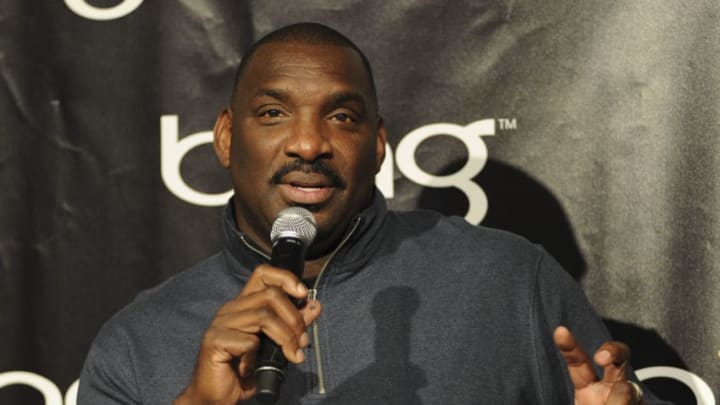 DALLAS - FEBRUARY 05: Doug Williams participates in the Bing World Champion Quarterback Panel moderated by ESPN's Mike Tirico at the ESPN NEXT Experience on February 5, 2011 in Dallas, Texas. (Photo by Michael Kovac/Getty Images for Bing)