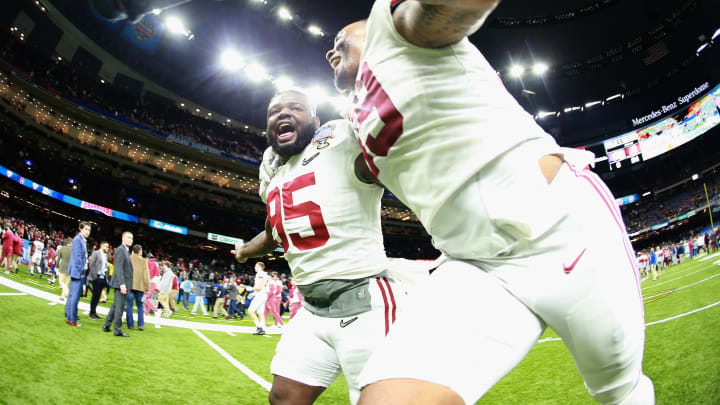 Alabama football celebrates