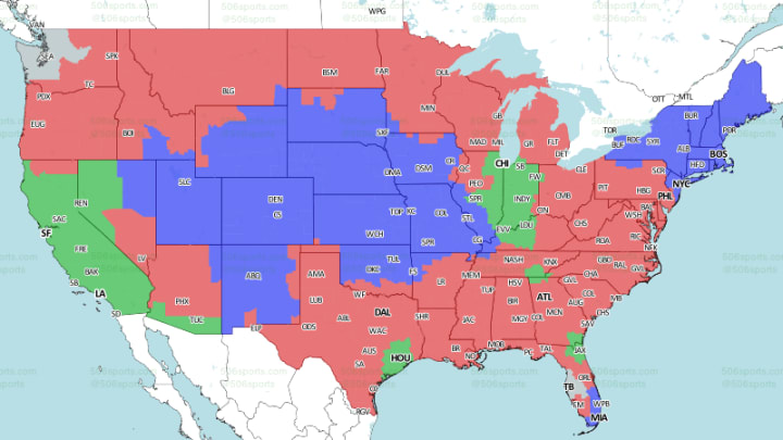 Nfl tv schedule deals map by region