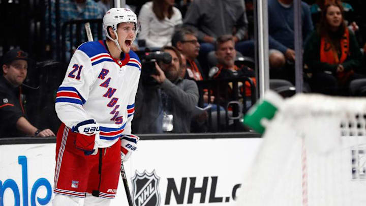 Brett Howden, New York Rangers. (Photo by Sean M. Haffey/Getty Images)