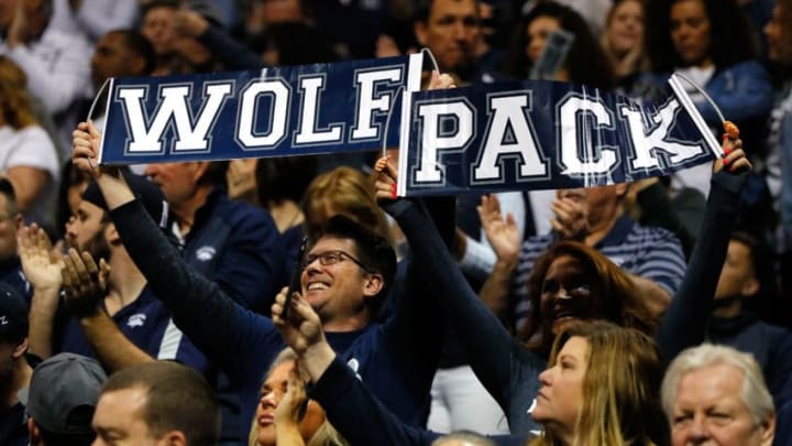ATLANTA, GA - MARCH 22: Nevada Wolf Pack fans cheer in the first half against the Loyola Ramblers during the 2018 NCAA Men's Basketball Tournament South Regional at Philips Arena on March 22, 2018 in Atlanta, Georgia. (Photo by Kevin C. Cox/Getty Images)