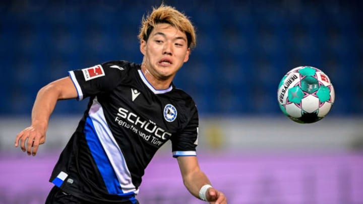 Ritsu Doan could hurt Borussia Dortmund on the counter attack (Photo by Sascha Steinbach-Pool/Getty Images)
