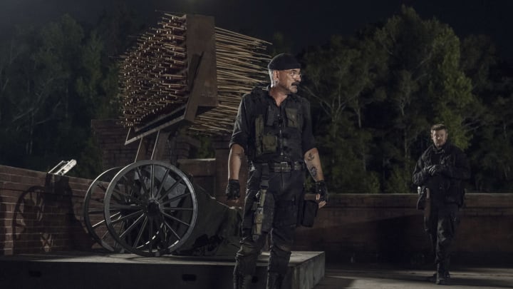 Ritchie Coster as Pope, Dane Davenport as Ancheta – The Walking Dead _ Season 11, Episode 8 – Photo Credit: Josh Stringer/AMC