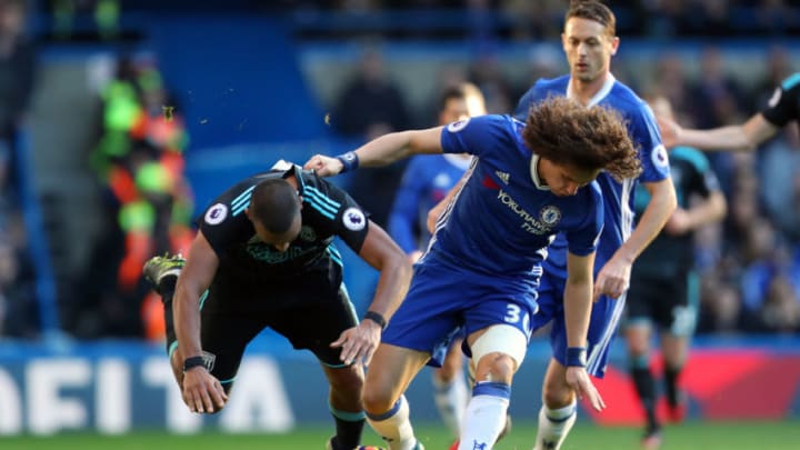 LONDON, ENGLAND - DECEMBER 11: Salomon Rondon of West Bromwich Albion and David Luiz of Chelsea during the Premier League match between Chelsea and West Bromwich Albion at Stamford Bridge on December 11, 2016 in London, England. (Photo by Adam Fradgley - AMA/WBA FC via Getty Images)
