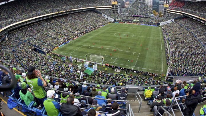 SEATTLE, WA – NOVEMBER 10: General view of the during the first half during a game between Toronto FC and Seattle Sounders FC at CenturyLink Field on November 10, 2019 in Seattle, Washington. (Photo by Craig Mitchelldyer/ISI Photos/Getty Images)