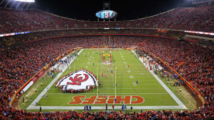 KANSAS CITY, MO - DECEMBER 16: A wide view of Arrowhead Stadium before a week 15 NFL game between the Los Angeles Chargers and Kansas City Chiefs on December 16, 2017 in Kansas City, MO. The Chiefs won 30-13. (Photo by Scott Winters/Icon Sportswire via Getty Images)