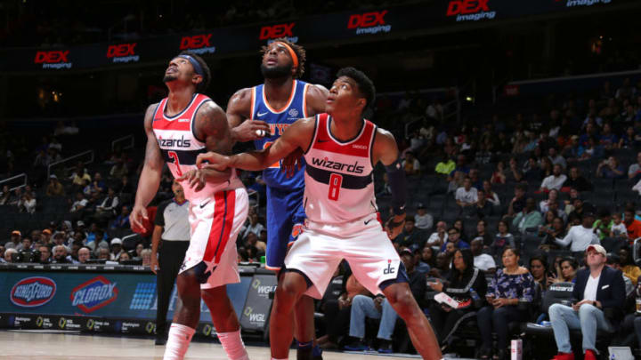 Washington Wizards Rui Hachimura Bradley Beal Mitchell Robinson (Photo by Stephen Gosling/NBAE via Getty Images)