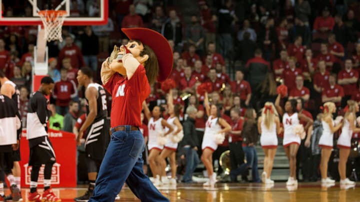 Novermber 25, 2014: Herbie leading the Husker fans in