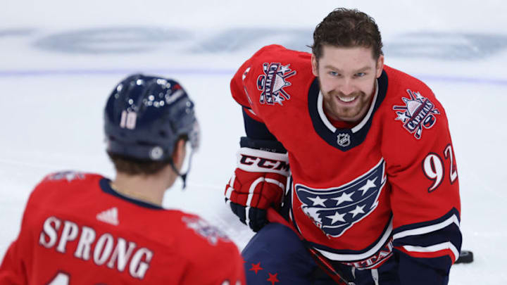 Evgeny Kuznetsov, Daniel Sprong, Washington Capitals Mandatory Credit: Geoff Burke-USA TODAY Sports