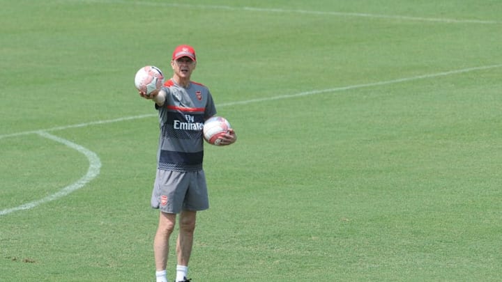 LOS ANGELES, CA - JULY 30: Arsene Wenger the Manager of Arsenal during the Arsenal Training Session at The Stubhub Centre on July 30, 2016 in Los Angeles, California. (Photo by David Price/Arsenal FC via Getty Images)