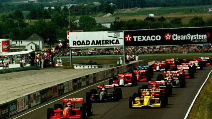18 Aug 1996: Alex Zanardi leads the pack away for the first start of the Texaco/Havoline 200, round fourteen of the PPG Indycar World Series, at Road America in Elkhart Lake, Wisconsin (Mandatory Credit: David Taylor/Allsport)