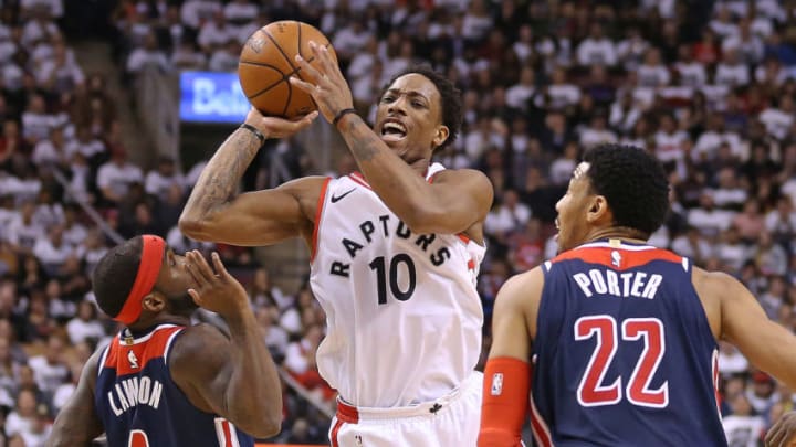 TORONTO, ON - APRIL 17: DeMar DeRozan