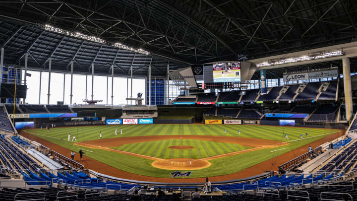 A general view of the home of the Miami Marlins, Marlins Park.(Photo by Mark Brown/Getty Images)