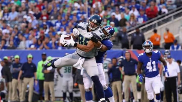 EAST RUTHERFORD, NJ – OCTOBER 22: Jimmy Graham (Photo by Al Bello/Getty Images)