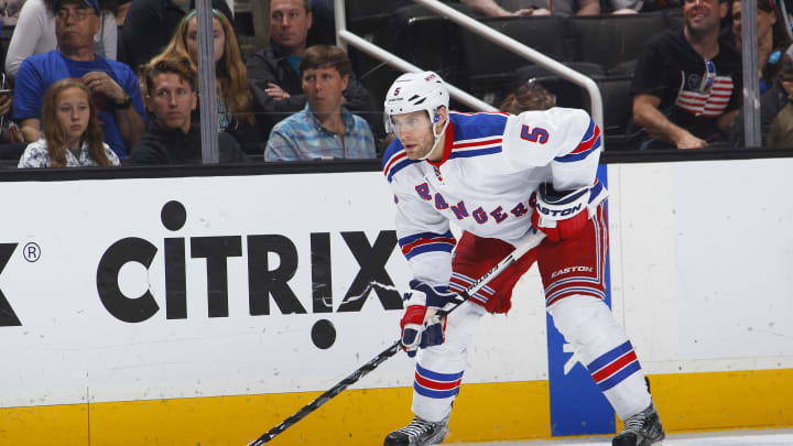 Dan Girardi #5 of the New York Rangers (Photo by Rocky W. Widner/NHL/Getty Images)