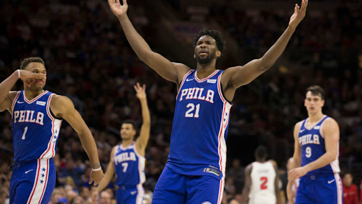 PHILADELPHIA, PA - JANUARY 24: Joel Embiid