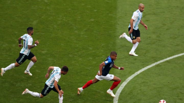 France and Argentina will meet for a fourth time at a World Cup with the French winning most recently, a 4-3 triumph at Russia 2018. (Photo by Catherine Ivill/Getty Images)