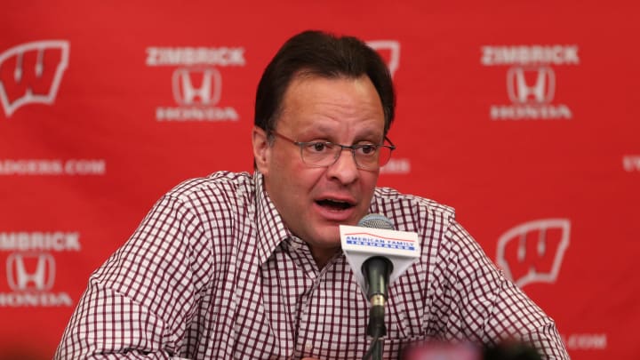 Mizzou Basketball Potential Head Coach Target – Indiana Hoosiers head coach Tom Crean speaks to the media after the game against the Wisconsin Badgers – Mandatory Credit: Mary Langenfeld-USA TODAY Sports