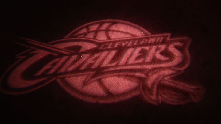CLEVELAND, OH - JUNE 9: A view of the Cleveland Cavaliers logo on the court prior to Game Four of the 2017 NBA Finals on June 9, 2017 at Quicken Loans Arena in Cleveland, Ohio. NOTE TO USER: User expressly acknowledges and agrees that, by downloading and or using this photograph, user is consenting to the terms and conditions of Getty Images License Agreement. Mandatory Copyright Notice: Copyright 2017 NBAE (Photo by Joe Murphy/NBAE via Getty Images)