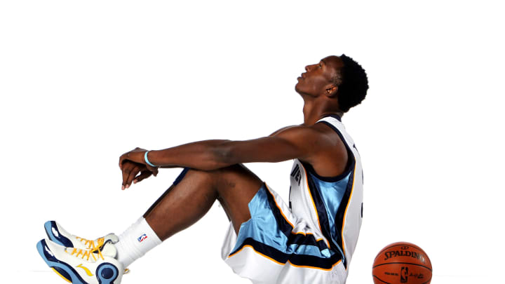 MEMPHIS, TN – SEPTEMBER 27: Hasheem Thabeet #34 of the Memphis Grizzlies poses for a portrait during NBA Media Day on September 27, 2010 at the FedExForum in Memphis, Tennessee. NOTE TO USER: User expressly acknowledges and agrees that, by downloading and or using this photograph, User is consenting to the terms and conditions of the Getty Images License Agreement. Mandatory Copyright Notice: Copyright 2010 NBAE (Photo by Joe Murphy/NBAE via Getty Images)