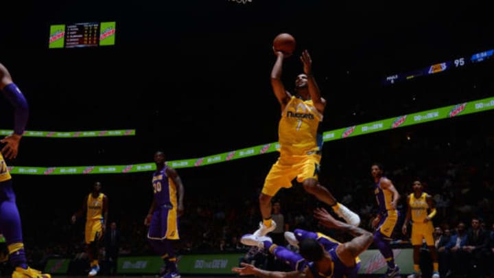 DENVER, CO – DECEMBER 2: Trey Lyles #7 of the Denver Nuggets shoots the ball against the Los Angeles Lakers on December 2, 2017 at the Pepsi Center in Denver, Colorado. NOTE TO USER: User expressly acknowledges and agrees that, by downloading and/or using this Photograph, user is consenting to the terms and conditions of the Getty Images License Agreement. Mandatory Copyright Notice: Copyright 2017 NBAE (Photo by Bart Young/NBAE via Getty Images)