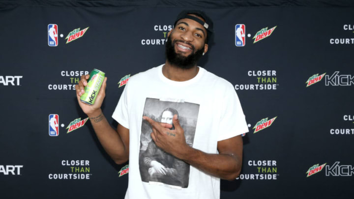 LOS ANGELES, CA - FEBRUARY 18: NBA All-Star Andre Drummond at Mtn Dew Kickstart Courtside Studios at NBA All-Star 2018 in Los Angeles, Sunday, February 18, 2018. (Photo by Phillip Faraone/Getty Images for Mtn Dew NBA All-Star Weekend)